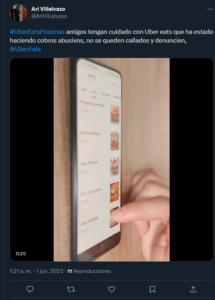 Usuarios de redes reclaman a UberEats México por cobro indebido de propinas 