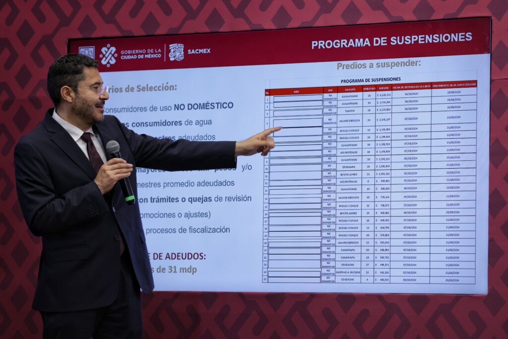 SACMEX toma medidas para regularizar adeudos no domésticos