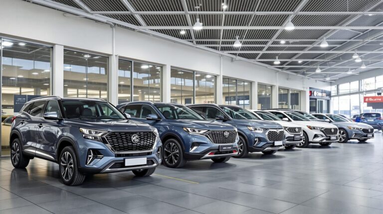 Autos chinos en México 2025 con modelos de Chirey MG JAC y BYD exhibidos en agencia automotriz