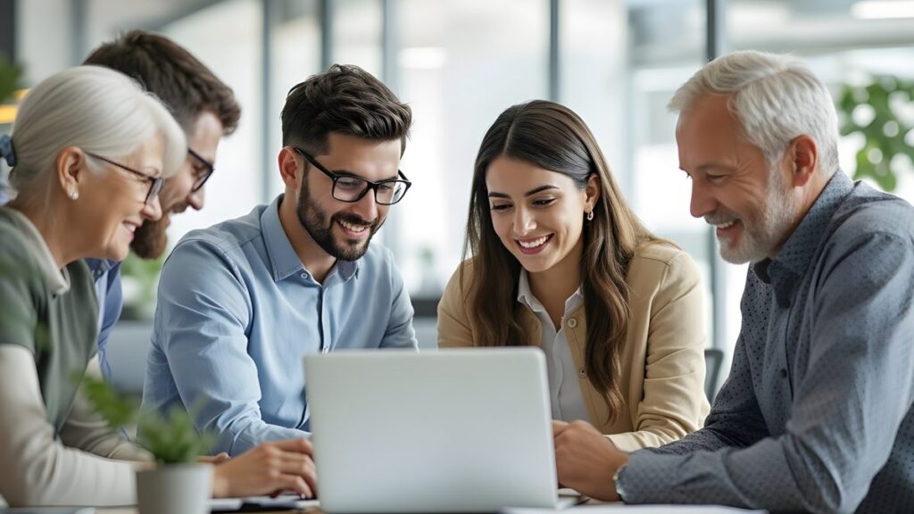 Jóvenes de Generación Z enseñando inteligencia artificial a colegas en oficinas de EE.UU.