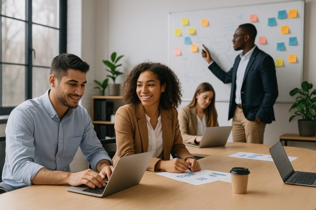 Innovación empresarial en México con equipos de trabajo colaborativos y programas de capacitación laboral