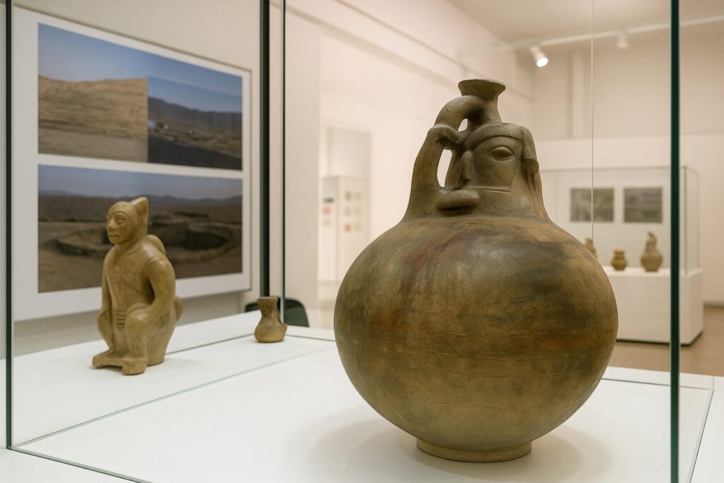 Exposición de piezas arqueológicas en Ica recuperadas durante la construcción del gasoducto sur peruano