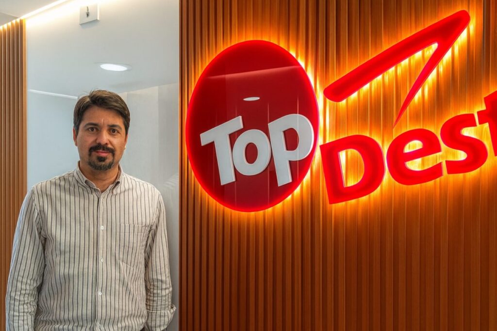 Oficina moderna donde un equipo refleja la cultura empresarial resiliente y enfocada en la excelencia