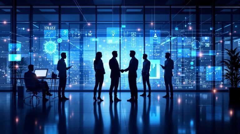 Ilustración corporativa moderna de OpenAI y Microsoft en reestructura para fortalecer crecimiento y atraer capital