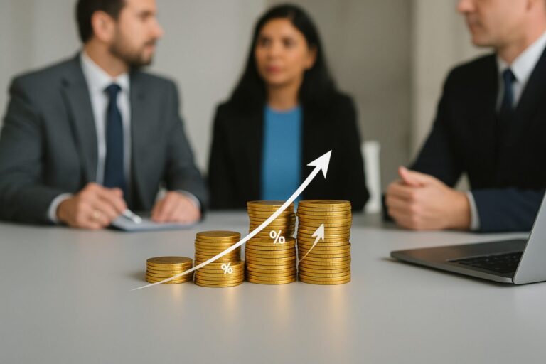 Representación visual de la discusión sobre el salario mínimo en México entre sindicatos y sector empresarial