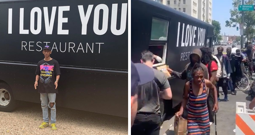 El restaurante I Love You de Jaden Smith en Los Ángeles ofrece comidas veganas gratis para quien no puede pagar, con modelo de pago voluntario.