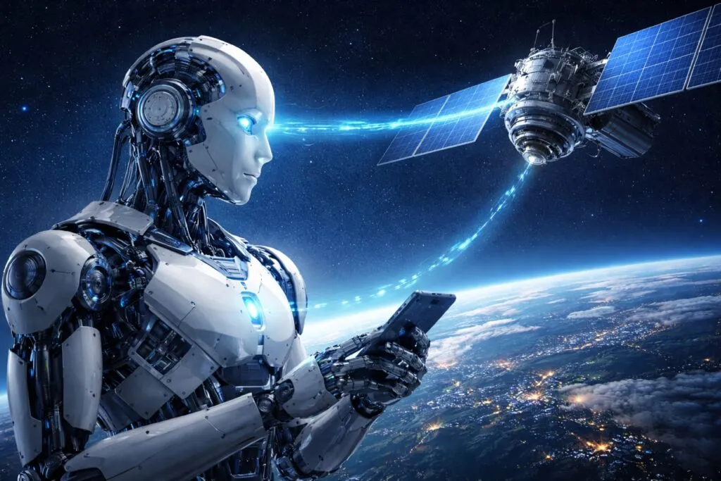 Robot humanoide chino operando vía satélite sin red terrestre, avance en innovación móvil y espacial