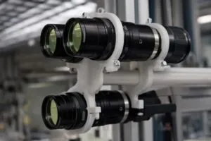 Equipo de visión artificial utilizado en sistemas industriales de inspección de alta precisión