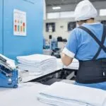 Ilustración profesional de oficinas y trabajadores que simbolizan recuperación de empleos formales en México