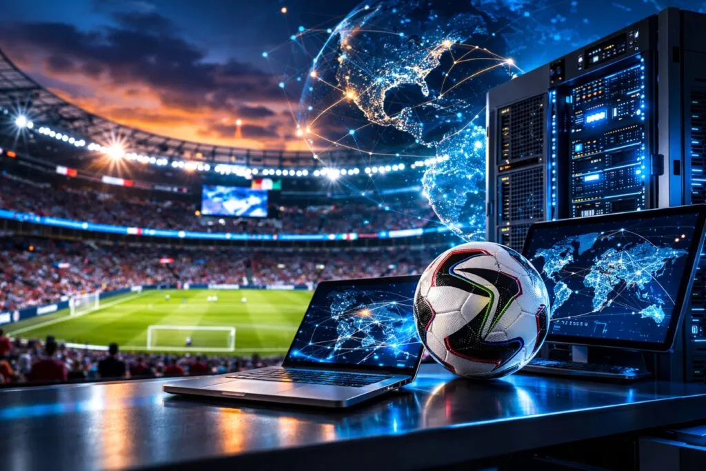 Infraestructura avanzada que muestra innovación tecnológica aplicada a eventos globales