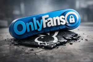 Representación del declive de Playboy ante el crecimiento de plataformas digitales como OnlyFans en la economía de creadores