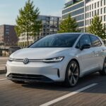 Volkswagen ID Polo eléctrico con 454 km de autonomía en ciudad europea con enfoque en movilidad eléctrica accesible