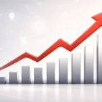 Inflación en México representada con gráfico ascendente que muestra aumento de precios y presión económica en el mercado