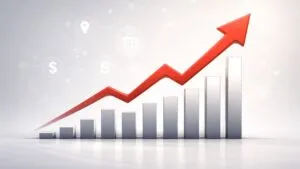 Inflación en México representada con gráfico ascendente que muestra aumento de precios y presión económica en el mercado