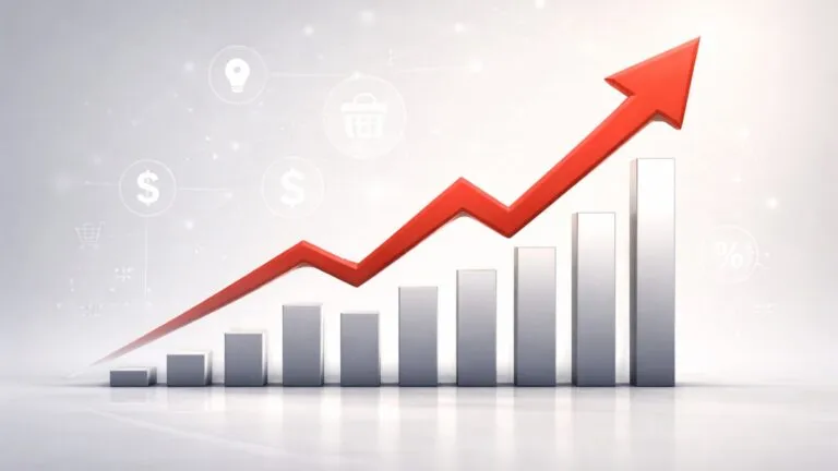 Inflación en México representada con gráfico ascendente que muestra aumento de precios y presión económica en el mercado