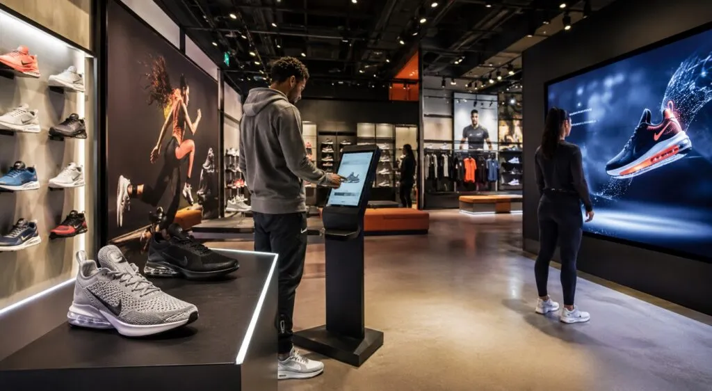 Innovación Nike en tiendas deportivas de Estados Unidos para fortalecer márgenes y valor de marca