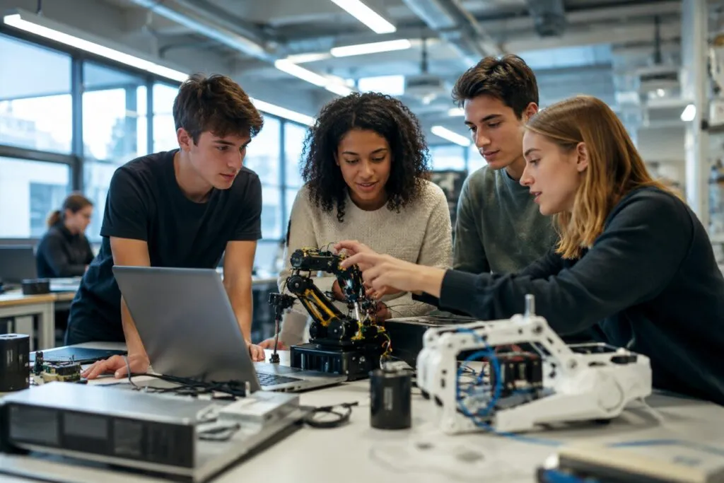 Estudiantes desarrollan proyectos de innovación estudiantil y startups tecnológicas en universidades de Portugal