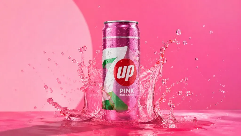 7UP Pink de PepsiCo durante su lanzamiento en España con una estrategia de colaboración entre marcas para el verano.