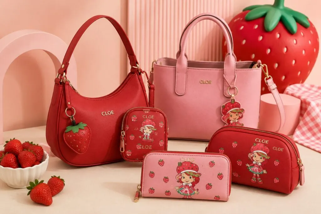 Cloe x Rosita Fresita llega a México con bolsos y accesorios que combinan nostalgia, diseño funcional y materiales veganos.