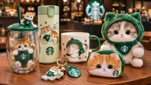 Starbucks x Mofusand presenta vasos, termos y accesorios de gatitos en Singapur