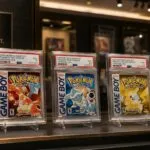 Videojuegos clásicos de Pokémon para Game Boy representados como objetos de colección de alto valor.